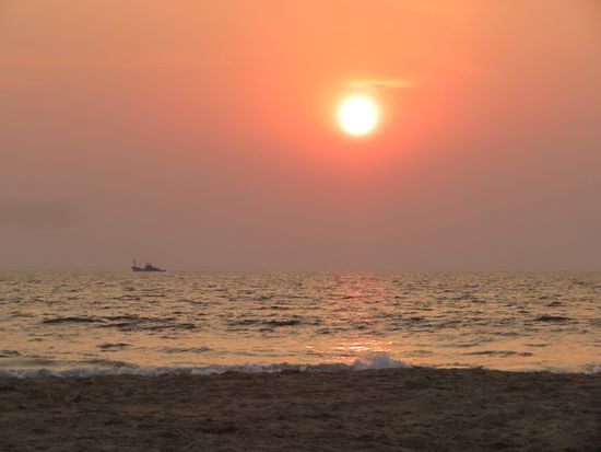 ...bis Sonnenuntergang mit Sundowner kurz nach 18:00. Dann duschen, Whatsapp-Arbeit, Dinner. Hillo indisch, Erich mixed, in jedem Fall im "C-Five" oder "Fine Food" mit immer erfrischenden Gesprächen mit Rahul. Beim Heimweg um 22:00 kurz Zulu im Bottle-Shop zuwinken. PS. Ich vergaß zu erwähnen, daß wir bei Zulu jetzt die Konditionen verbessern konnten: 1 Kiste a 12 Flaschen für 710 INR. Wir kaufen jetzt seltener, winken dafür mehr.