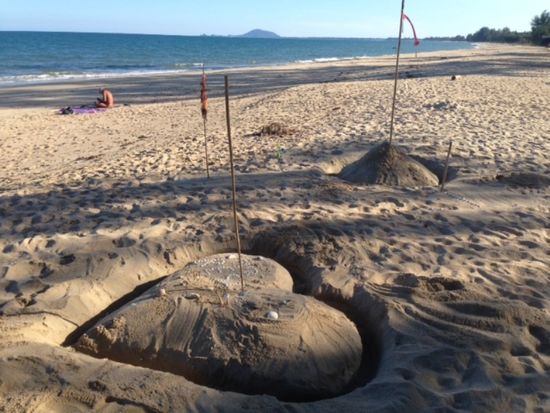 Am Strand wird gebaut ...