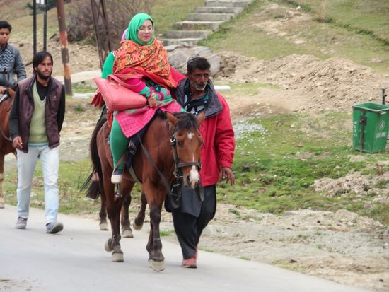 Der Inder läuft aber keinen Schritt zu Fuß. Wenn er nicht Auto- oder Motorroller fährt, reitet er gern.