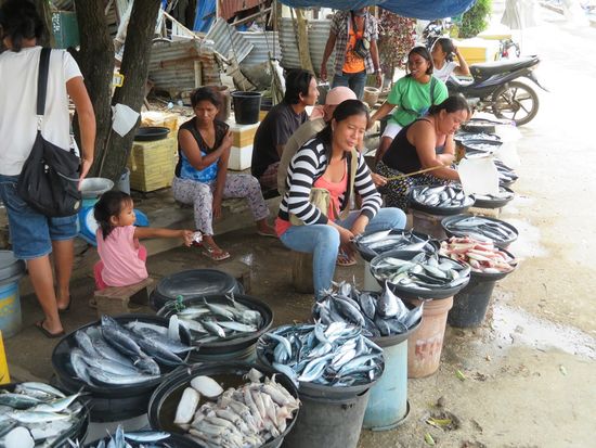 Man verkauft Fische ...