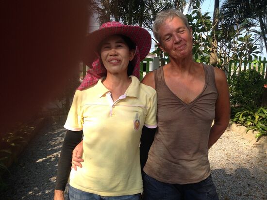 ... die stolzen Gärtnerinnen ablichten ...