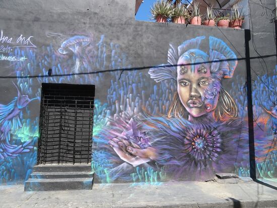 ... immer wieder Graffiti, wie schon in Cartagena