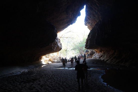 Geschafft - Ausgang beim Tunnel Creek