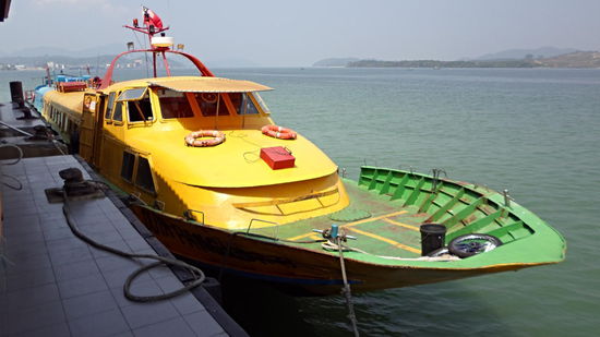 Auf dem Aussendeck des Bootes konnte man sich leider nicht aufhalten.