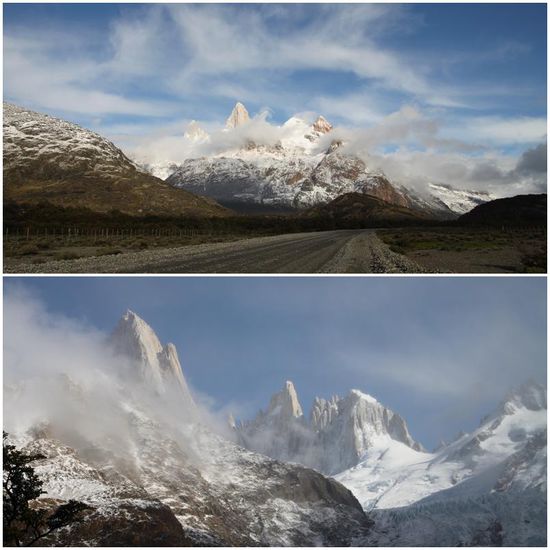 Als wir uns von hinten anpirschen, versteckt sich Fitz noch ein bisschen in den Wolken.