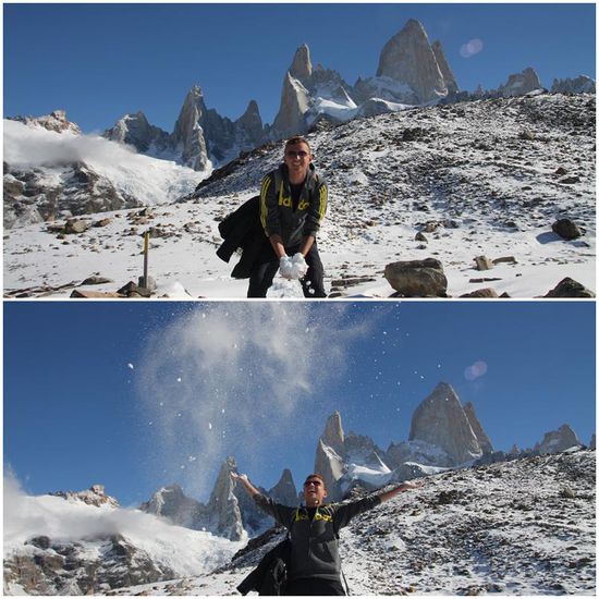 ...und stehen plötzlich mitten im Schnee  Macht Spaß, wie man sieht!