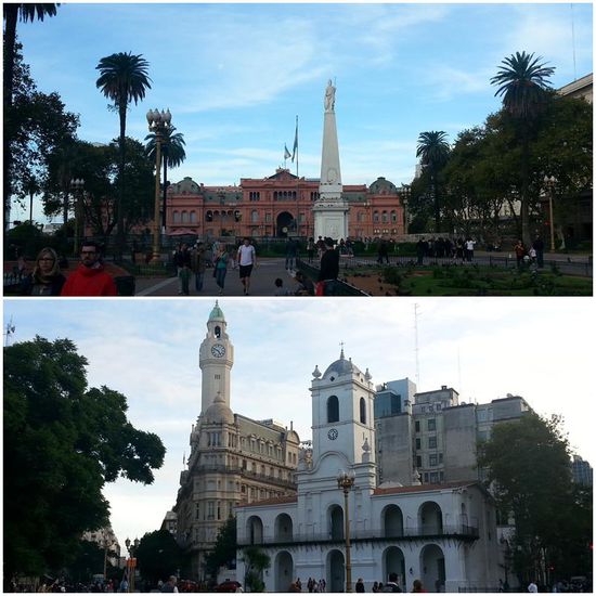 Plaza de Mayo mit dem Präsidentenpalast, dem "Casa Rosada"