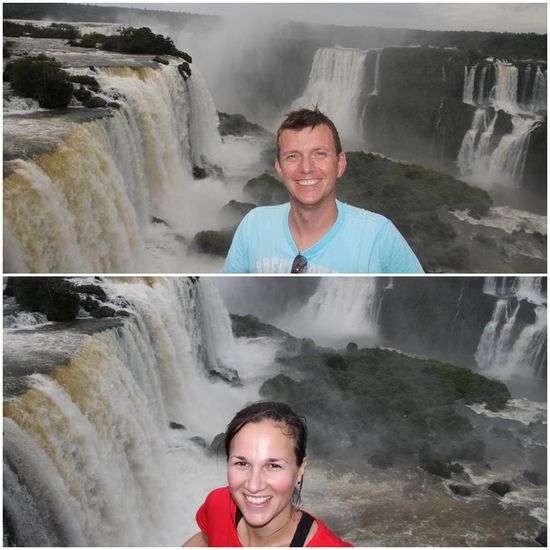 Schon ein bisschen pitschepatschenass vom Sprühnebel der Wasserfälle