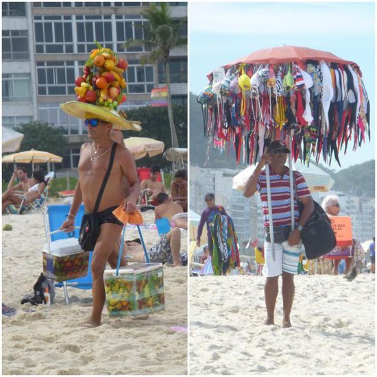 Einfallsreiche Strandverkäufer