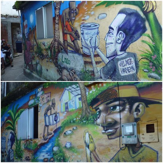 Die Geschichte wird erzählt, hier zum Beispiel geht es um das Problem der Wasserversorgung, Müllentsorgung und das damit entstehende Rattenproblem. 
Wasserzisternen gibt es nun seit kurzer Zeit in Cantagalo, aber der Müll landet leider immer noch, wo manch einer geht und steht, stapelt sich und zieht daher so einiges an Ungeziefer an.