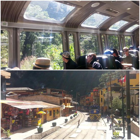 Ausblick aus dem Vistadome und Einfahrt in Aguas Calientes