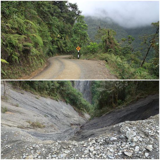 Vor lauter Aufregung haben wir ganz vergessen, die wirklich tolle Landschaft zu fotografieren, durch die man auf dem Weg zum Park kommt.
Menschen mit Höhenangst vergessen das Fotografieren hier sowieso ganz schnell... 