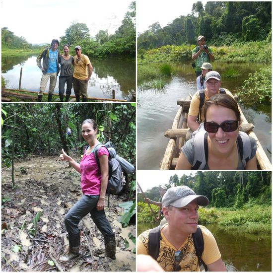 Manchmal waren die Gummistiefel unersetzbar.
Mit der Nussschale unterwegs auf einem See