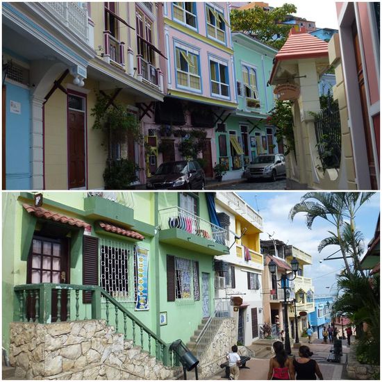 Unser Weg führt uns entlang hübscher, bunter Häuschen, die für ein karibisches Flair sorgen. Die schwülen Temperaturen, während wir die rund 400 Stufen erklimmen, verstärken diesen Eindruck 