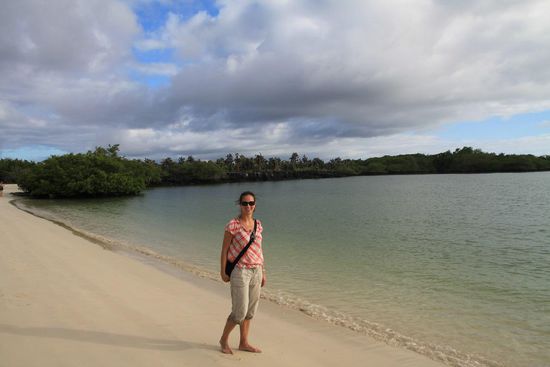 Nicht nur den Echsen gefallen die traumhaften Strände der Tortuga Bay. Wir finden's auch super!