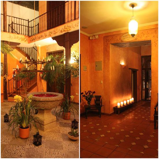 Typisches Stadthaus mit stylischem Innenhof