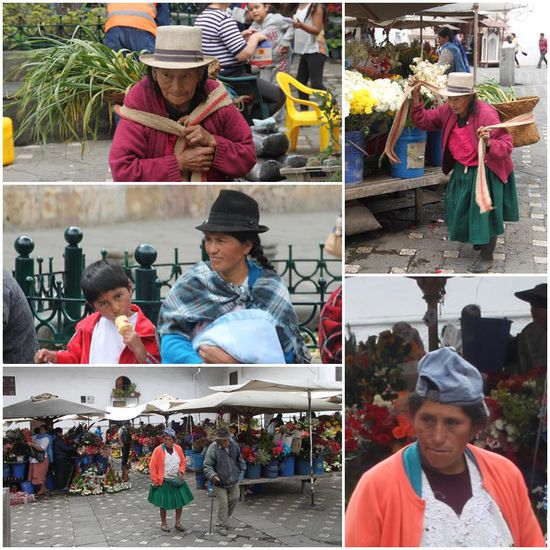 Typische Kleidung mit Panamahut oder, einfach genial, die ältere Dame unten mit Rapper Baseball Cap.