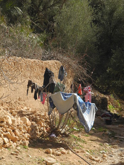 Marokkanische Wäscheleine.