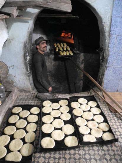Marokkanische Bäckerei, alles frisch aus dem Ofen.