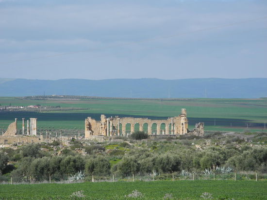 Volubilis wurde etwa um das Jahr 25 gegründet und war von einer 
2350 m langen Stadtmauer umgeben.