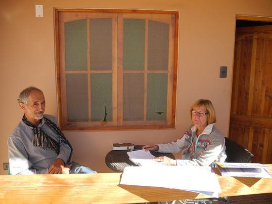 Unser Nachbar Monsieur MIchel - ein Südamerika Kenner 
gab uns wertvolle Tipps für unsere Reise.