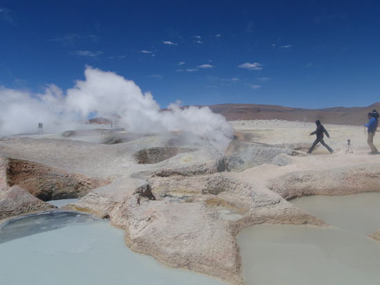 Das Geysirfeld Sol de Manana auf fast 4900 m Höhe.