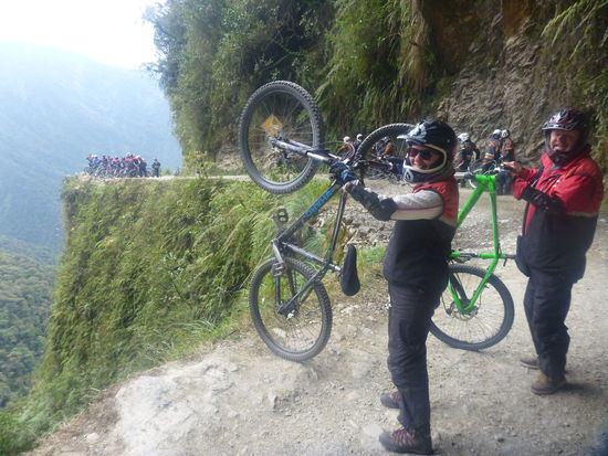 Wir sind froh über jede Pause, denn vom dauerhaften Bremsen sind uns die Hände eingeschlafen.