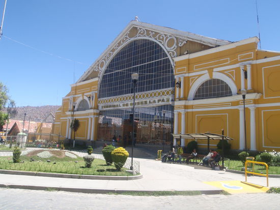 Am nächsten Tag fahren wir vom Busbahnhof in La Paz weiter nach Puno am Titicacasee.
