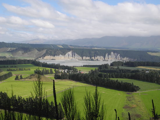 Wir überqueren den Rakaia River.