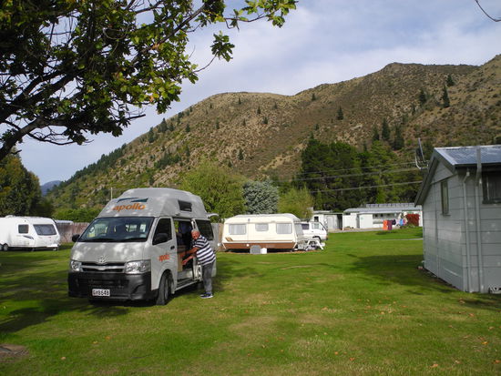 Heute heizen wir wieder voll ein, an dem Campground in Kurow gibt es alles.