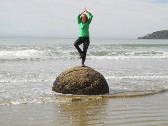 Am Morgen ein Yogastunde.