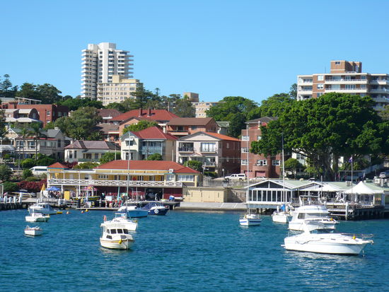 Ankunft in Manly.
