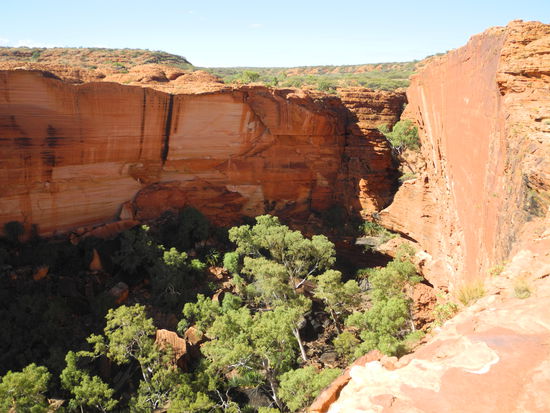 Ende der tiefen Schlucht.