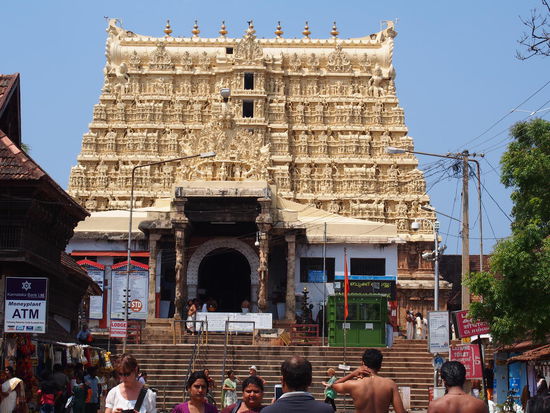 Der Tempel Sri Padmanabhaswamy in Trivandrum.