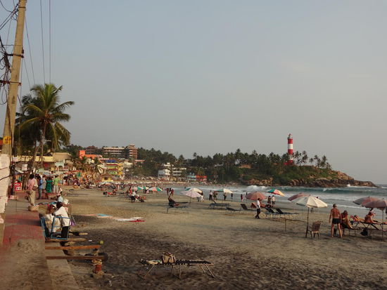 Lighthouse Beach in Kovalam.
