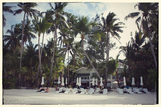 Blick auf unser Hotel - Villa Caemilla