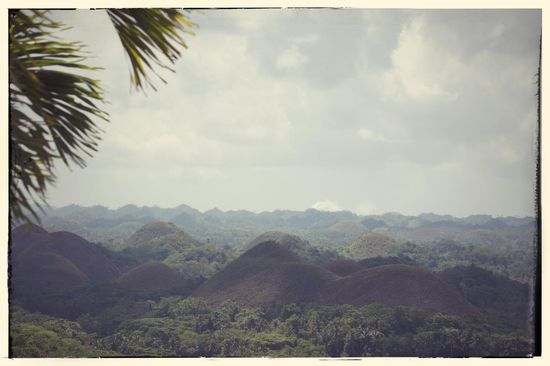 Schokoladenhügel so weit das Auge reicht