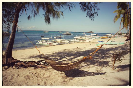 Unsere Hängematte direkt vorm Resort - liegt sich echt gut darin!