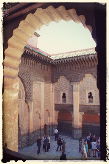 Blick aus dem Fenster der Ben Youssef Moschee