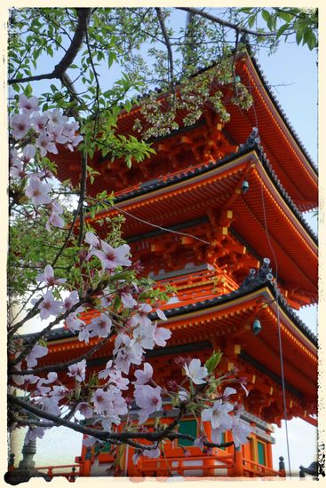 Die große Pagode im Kiyomizu-Dera Tempel