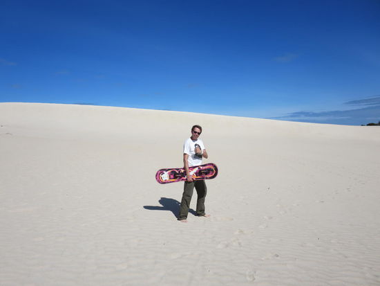 Und in der "Little Sahara" war wieder Sandboarding angesagt
