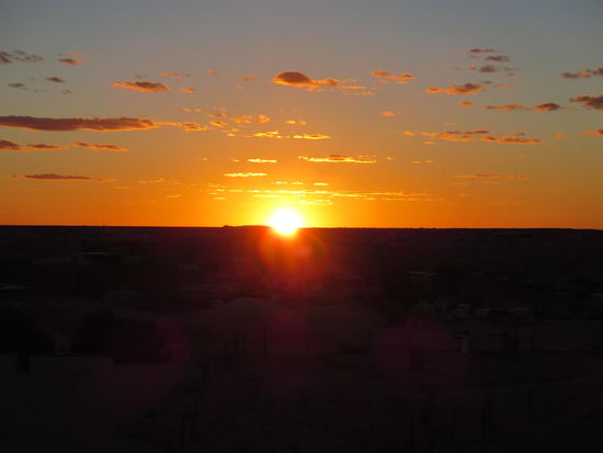 Erster Sonnenuntergang, dem einige weitere folgten ...