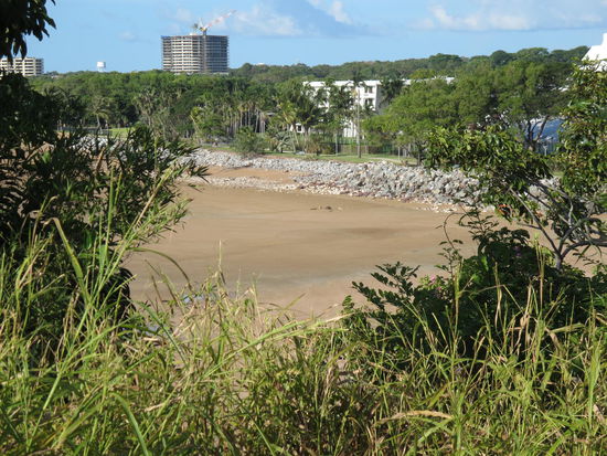 Blick auf den Strand ...