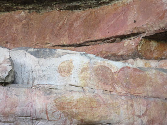 Die sehr alten Aborigines-Malerien von Ubirr