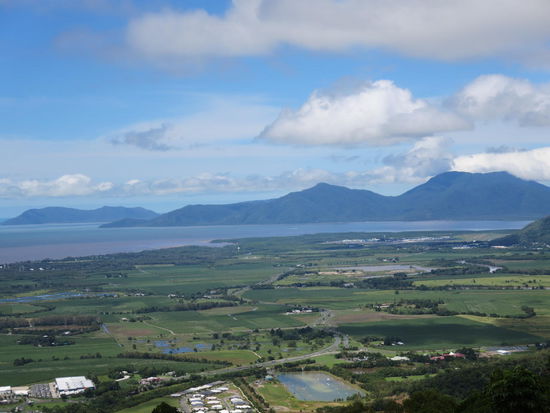 Blick auf Cairns und Umgebung von oben ...