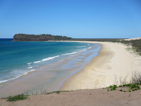 Der Felsen links ist übrigens Indian Head, hier auf dem Weg zu den ...