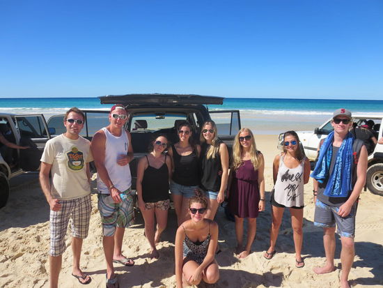 Unsere übrigens gut gemischte Gruppe aus 5 Nationen