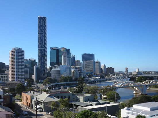 Blick von meiner Dachterasse aus beim morgenlichen Frühstück 