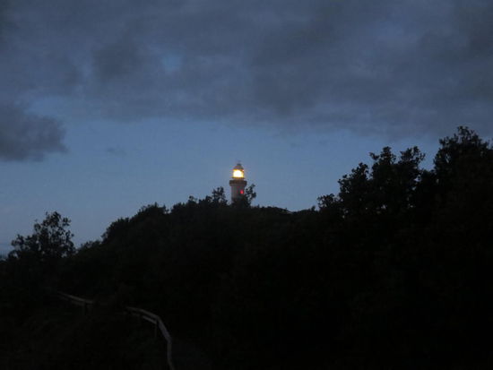 Noch war es dunkel und der Leuchtturm am Arbeiten ...