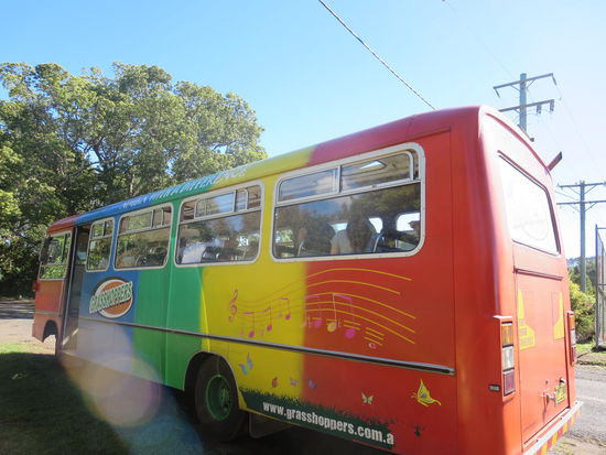 Unser Bus nach Nimbin, einem Aussteiger/Hippie- und Künstlerdorf